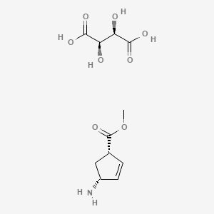 (1S,4R)-4-Amino-2-cyclopentene-1-carboxylic Acid Methyl Ester (2R,3R)-2,3-Dihydroxybutanedioate
