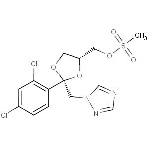 Cis-2-(2,4-Dichlorophenyl)-2-(1H-1,2,4-triazol-1-ylmethyl)-1,3-dioxolan-4-ylmethyl methanesulphonate