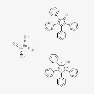 1-Hydroxytetraphenyl-cyclopentadienyl(tetraphenyl-2,4-cyclopentadien-1-one)-?-hydrotetracarbonyldiruthenium(II)(SHVO'S CATALYST)