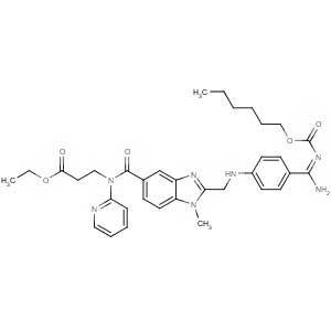 N-[2-[4-[N-(Hexyloxycarbonyl)amidino]phenylaminomethyl]-1-methyl-1H-benzimidazol-5-ylcarbonyl]-N-(2-pyridyl)-beta-alanine ethyl ester